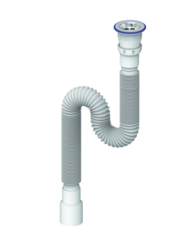 Сифон гофрированный 1 1/2"*40/50 (840-1250мм) D230 Unicorn *1/70