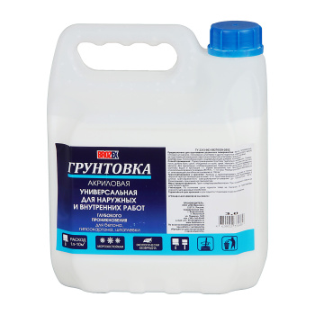 Грунтовка-концентрат 1:1 глубокого проникновения BROZEX, 3 кг Грунтовка-концентрат 1:1 глубокого проникновения BROZEX, 3 кг