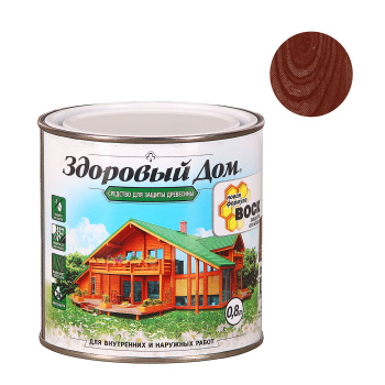 Средство для защиты древесины Здоровый дом, 0.8 л, палисандр