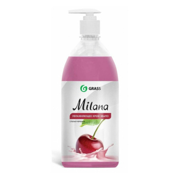 Мыло жидкое 1л с дозатором GRASS "Milana" Спелая черешня 126401 *6 Мыло жидкое 1л с дозатором GRASS "Milana" Спелая черешня 126401 *6