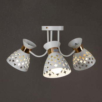 Люстра 01579-3.3-03 WH+FGD Е27 60Вт S=18м2  *1/6