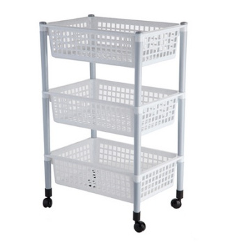 Этажерка пластм. 3 секции-лотка, на колесиках 440х310х700мм арт.960 ("Полимербыт") *1/2