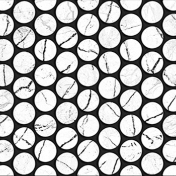 Плитка 40х27.5 см настенная 1.65 м² Керамин Помпеи, черно-белый