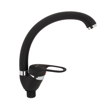 Смеситель для кухни Эверест В59-0256 высокий излив (черный) *1/10