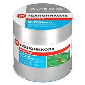 Лента-герметик 10х0.15 м ТехноНиколь Nicoband, самоклеящаяся, серебристый