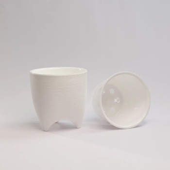 Кашпо пластм. "Де Коста" 2,25л d верха 160мм h160мм со вставкой Белый ДК16-10 *1/10