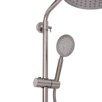 Смеситель д/ванны со стойкой для душа + ручной и тропический душ Fmark FS8345-35 *1