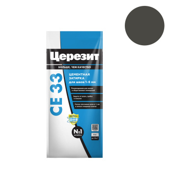 Затирка для швов 2 кг Церезит CE 33, графит