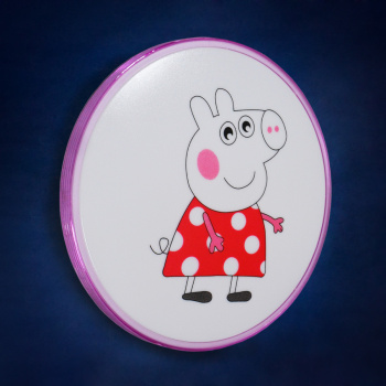 Светильник светодиодный акриловый 400мм 48W 6016PK/24W*2  pink 3 реж., пульт S=10м2 VERNER LIGHTING