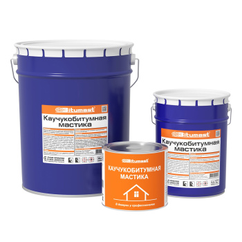 Мастика битумно-каучуковая 5 л Bitumast, гидроизоляционная