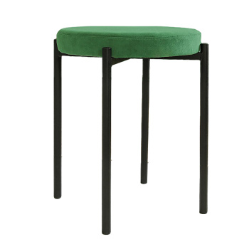 Табурет FORPOST Cindy, 44х50х44 см, микровелюр конфетти аквамарин, зеленый