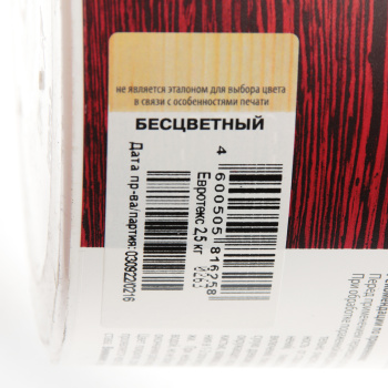 Защитно-декоративное покрытие 2.5 кг для древесины Eurotex Аквалазурь, акриловое, бесцветный