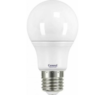 Лампа светодиодная 9W E27 груша 6,5K холодный GENERAL GLDEN-WA60P-9-230-E27 661159 *1/10/50