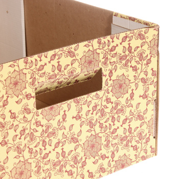 Коробка для хранения картон 370x280x180мм "Цветущий шиповник" Д20104/№2 Цвет.шиповник *1/20