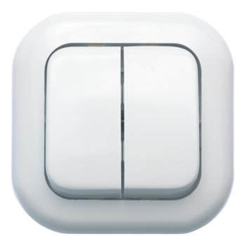 Выключатель "Валентина" СП 2кл. белый С56-034 *10/50