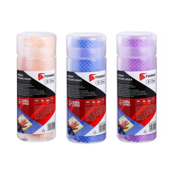 Замша протирочная в тубе TORSO, 43x32 см, перфорированная, МИКС 2642002