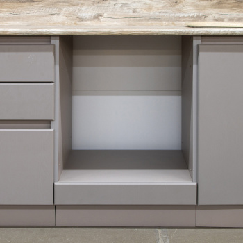 Шкаф напольный 600х850х600 мм BROZEX-WOOD Эрика, для духового шкафа, грейдж / ясень грей софт