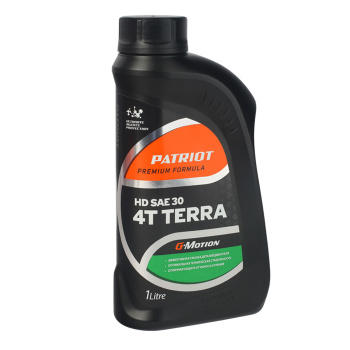 Масло д/4-х тактных двигателей 1л минеральное G-Motion HD SAE 30 4Т TERRA PATRIOT *1/12