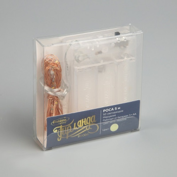 Гирлянда Нить 5 м 50LED тепл.бел.медная нить роса IP20 AAх3 (нет в комплекте) 5198320 *1/150