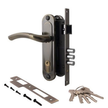 Замок врезной 70мм бронза, плоский ригель 1227/60-АВ Апекс *1/20