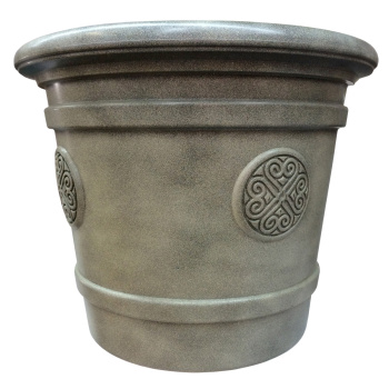 Кашпо пластм. "Medallion" эффект "камня" 80л d верха 600мм h490мм Фисташк. 80-9Е (Tek.A.Tek)*1