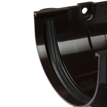 Соединитель желоба 120 мм ТехноНиколь, темно-коричневый Соединитель желоба 120 мм ТехноНиколь, темно-коричневый