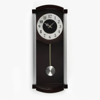 Часы настенные, серия: Маятник, дискретный ход, 2АА, d-16.5 см, 22.5 х 56 см   9197746