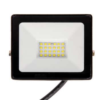 Прожектор светодиодный 20Вт 6,5К IP65 черный с фотореле Народный SQ0336-0232 *1/24