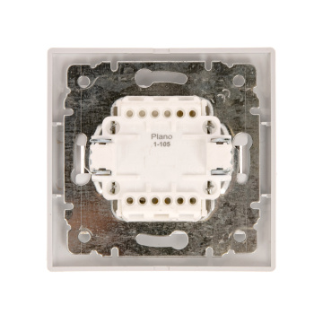 Выключатель Intro Plano СП 2кл. белый с подсветкой 10А-250В IP20 1-105-01