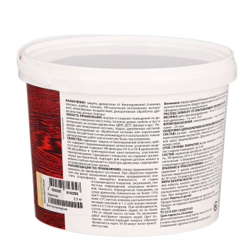 Защитно-декоративное покрытие 2.5 кг для древесины Eurotex Аквалазурь, акриловое, бесцветный