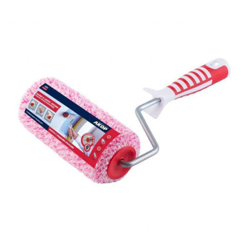 Валик  Полиакрил 240мм "Профи" d-8мм,ворс 18мм, кр-бел микс 2х ручка (Акор)   *1/20