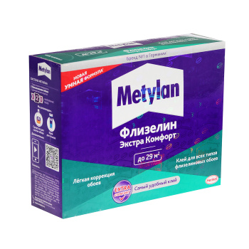 Клей для обоев флизелиновый 200г "Метилан Флизелин Экстра Комфорт 3000295 (Хенкель)*12/24