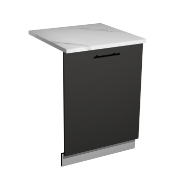 Шкаф напольный 600х850х600 мм BROZEX-WOOD Серый лед, для духового шкафа, серый / графит