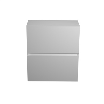 Шкаф навесной 600х676х290 мм BROZEX-WOOD Серый лед Горизонт, с двумя дверцами, серый