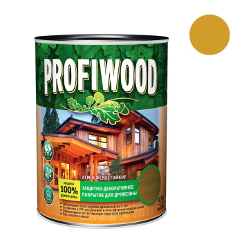 Защитно-декоративное покрытие для древесины алкидное калужница 0,7 кг PROFIWOOD *1/14/588