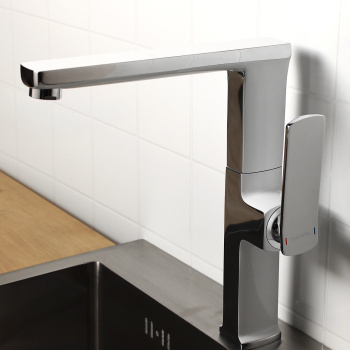 Смеситель для кухни Hans Fetter HF4302CW, высокий излив, рычажный