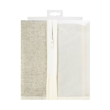 Чехол для одежды на молнии с прозрачной вставкой 60х100см "Linen" 17103 "EG" *1/48