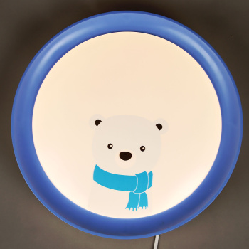 Светильник светодиодный акриловый 400мм 48W 6016B/24W*2 blue 3 реж., пульт S=10м2 VERNER LIGHTING *1