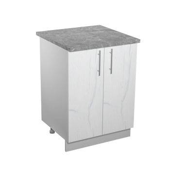 Шкаф напольный 600х850х600 мм BROZEX-WOOD Camellia, с двумя дверцами, серый / юта