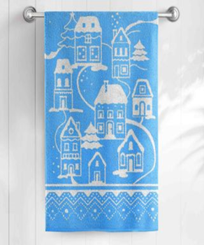 Полотенце махровое 50*90см Городок 1 Спокойный синий МХ40 Самойловский текстиль *1