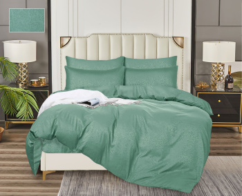 Постельное белье 2сп бамбук жаккрад Орхидея мята 16-5106, наволочки 70*70см - 2шт *1