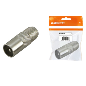 Переходник TV штекер TV - штекер TV TDM SQ1809-0014 *10/100