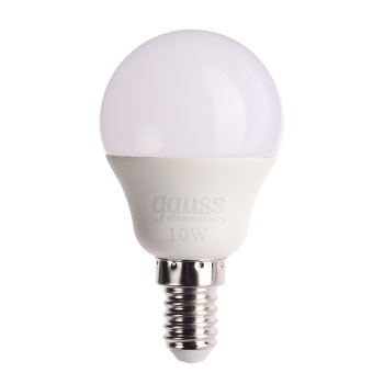 Лампа светодиодная 10W Е14 шар 4K нейтральный 730лм Elementary 53120 *10/100