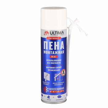 Пена монтажная бытовая 340 мл ULTIMA, всесезонная
