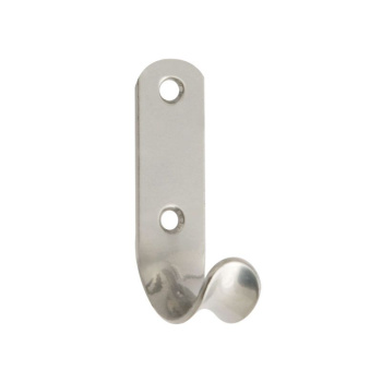 Крючок мебельный ХРОМ 1-рожковый,хедер,Нора-М *10/100