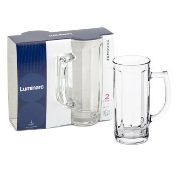 Набор кружек для пива стекло "Hamburg" 330мл 2шт Н5126 "Luminarc" *1/6