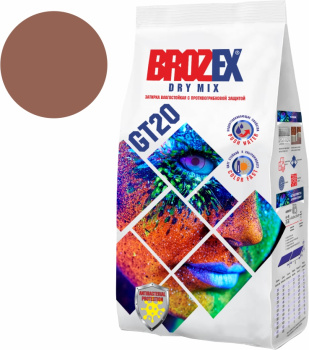 Затирка для швов 2 кг BROZEX GT20, каштан