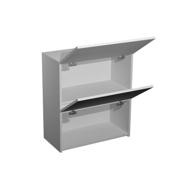 Шкаф навесной 600х676х290 мм BROZEX-WOOD Серый лед Горизонт, с двумя дверцами, серый