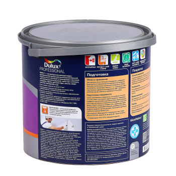 Краска акриловая 2.5 л для стен и потолков DULUX BINDO 7, база BW, матовая, влагостойкая