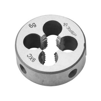 Плашка М10x1.5мм сталь 9ХС (4-28022-10-1.5) ЗУБР *1/10/60 Плашка М10x1.5мм сталь 9ХС (4-28022-10-1.5) ЗУБР *1/10/60